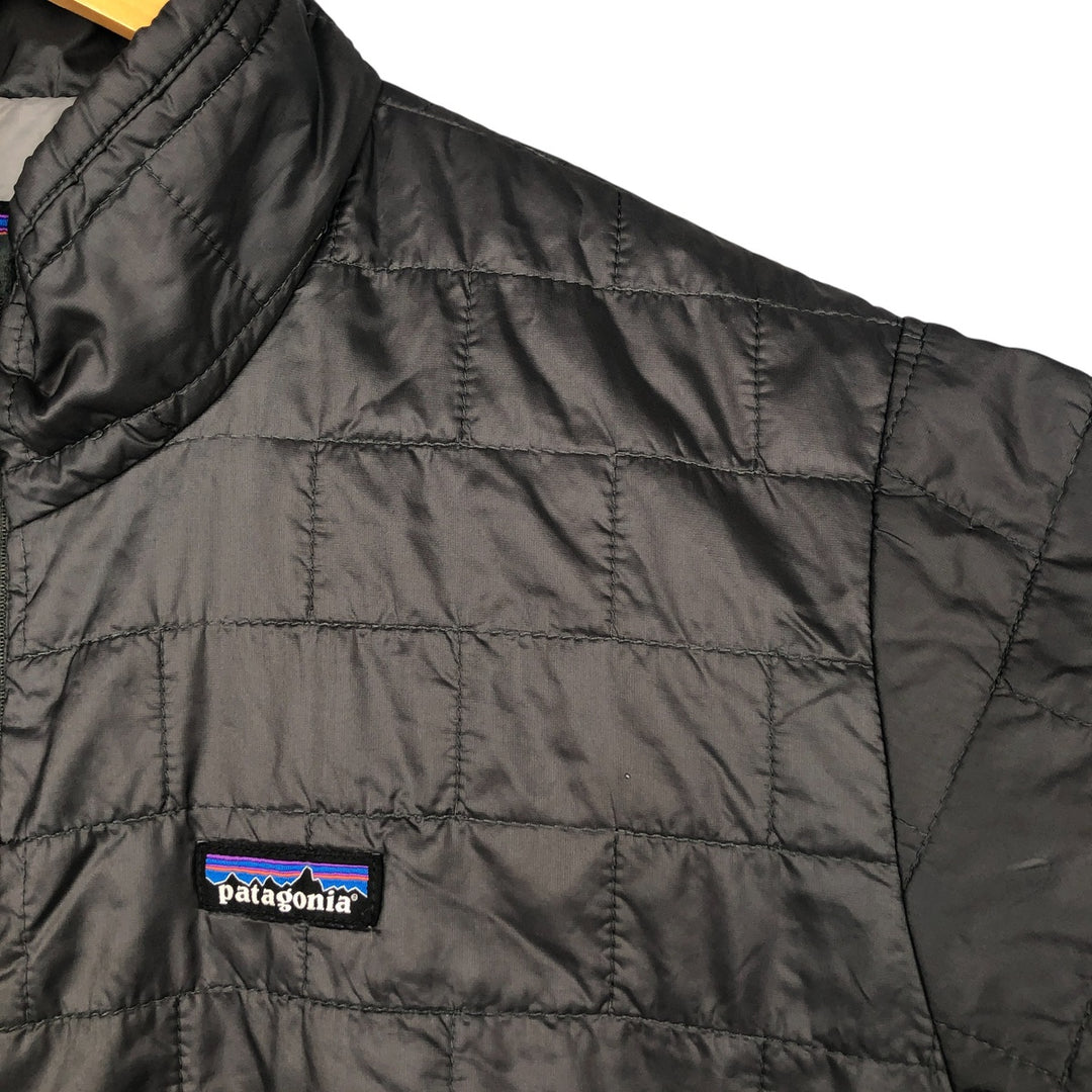 Patagonia Nano Puff Jacket 84211FA15, Men's Size L, Padded Mountain Jacket, Shell Jacket, Puffer Jacket polyester Charcoal Vintage Second Hand