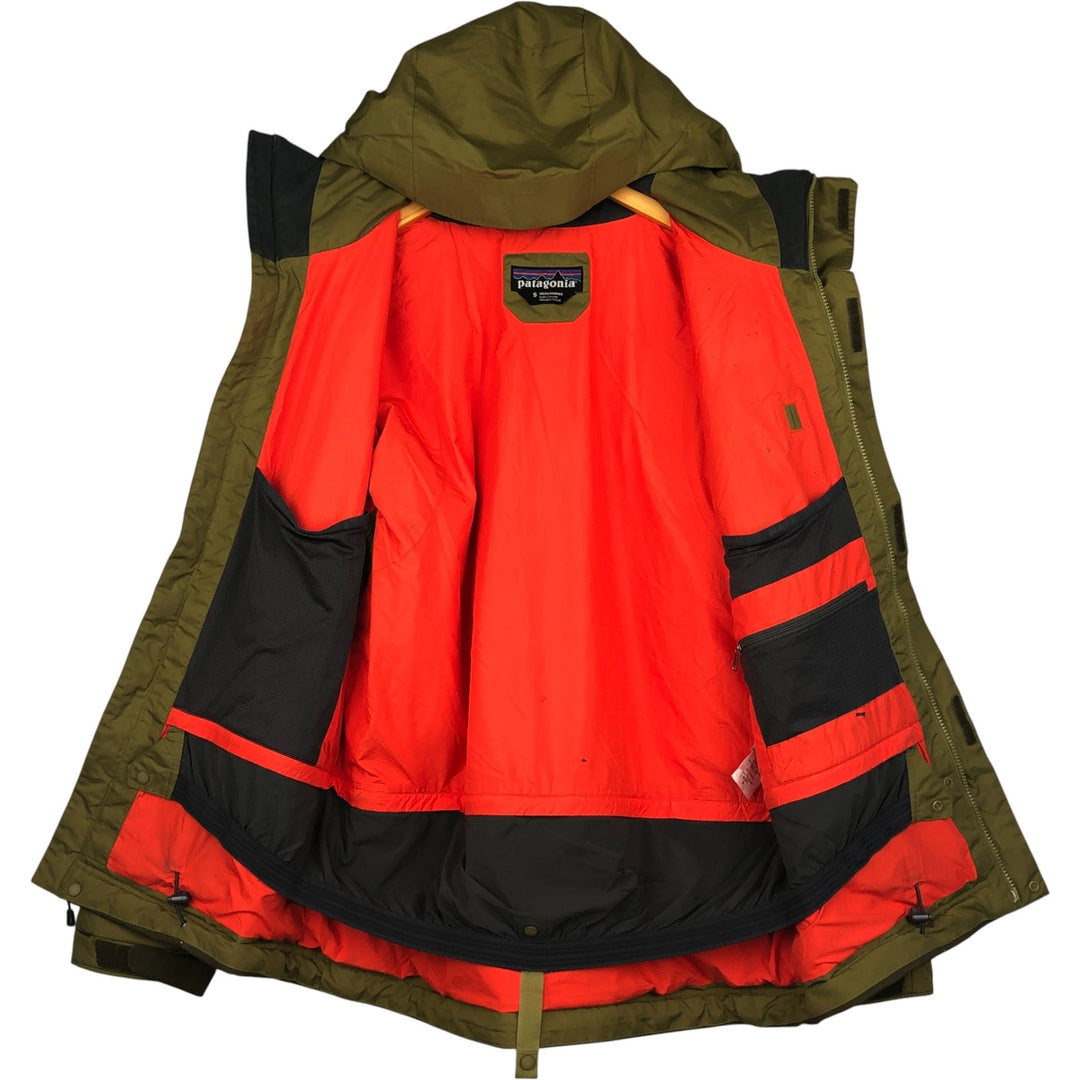 Patagonia 29435FA12 Padded Mountain Parka Shell Jacket Puffer Jacket Men's Size Small polyester Khaki type Vintage Second Hand