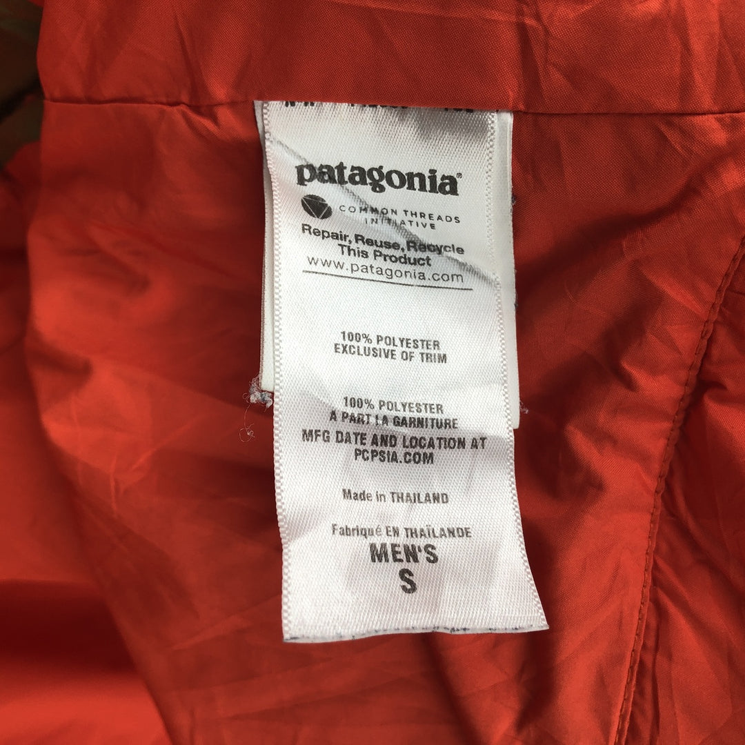 Patagonia 29435FA12 Padded Mountain Parka Shell Jacket Puffer Jacket Men's Size Small polyester Khaki type Vintage Second Hand