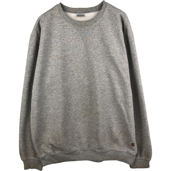 Carhartt One Point Logo Sweatshirt, Men's Size L cotton gray type Vintage Second Hand