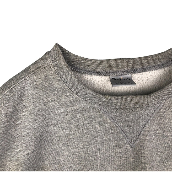 Carhartt One Point Logo Sweatshirt, Men's Size L cotton gray type Vintage Second Hand
