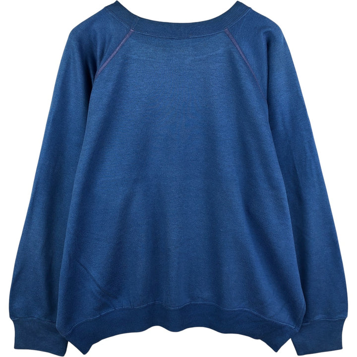 Vintage 1980'S Wrangler one-point logo sweatshirt, made in France, men's size XL cotton blue type Vintage Second Hand