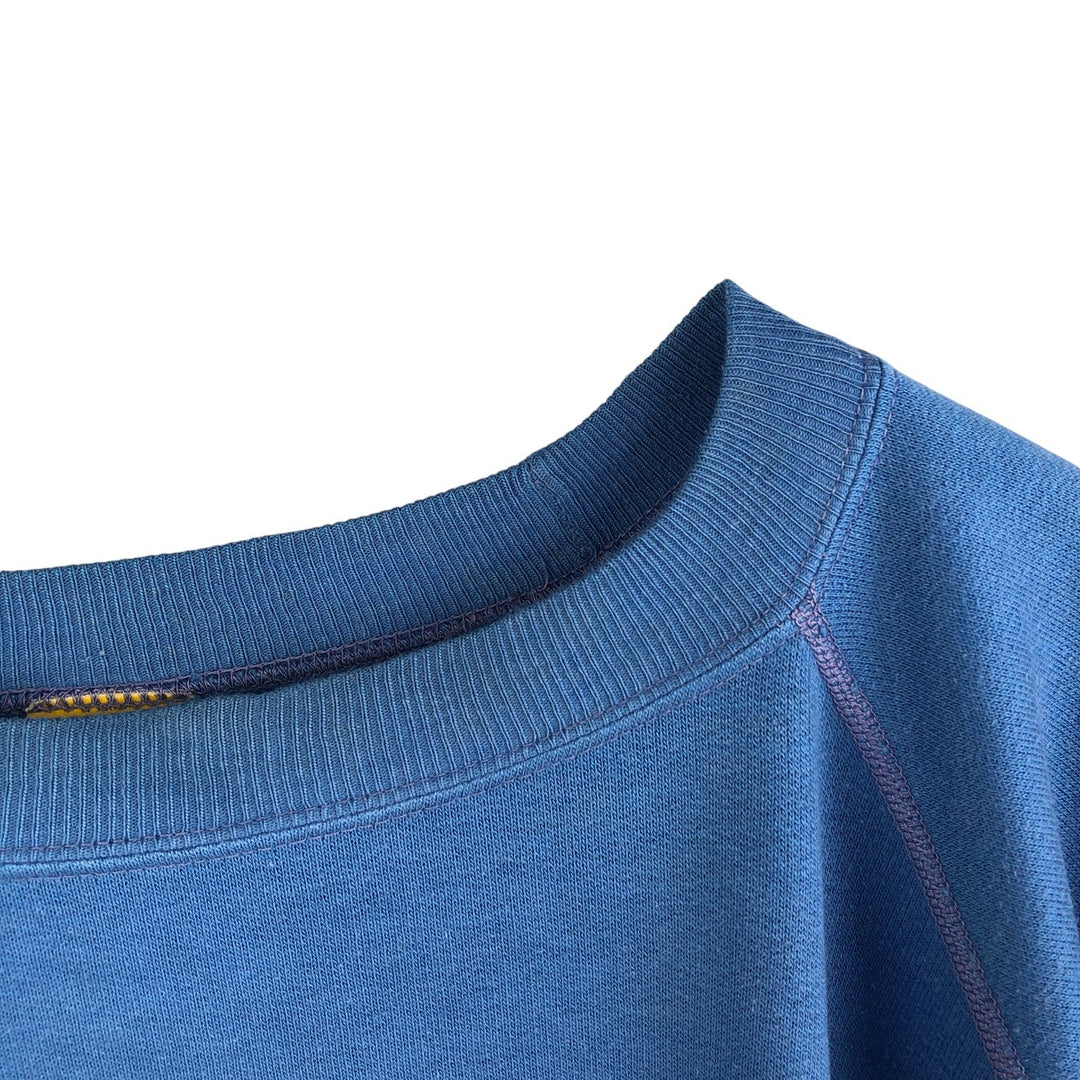 Vintage 1980'S Wrangler one-point logo sweatshirt, made in France, men's size XL cotton blue type Vintage Second Hand