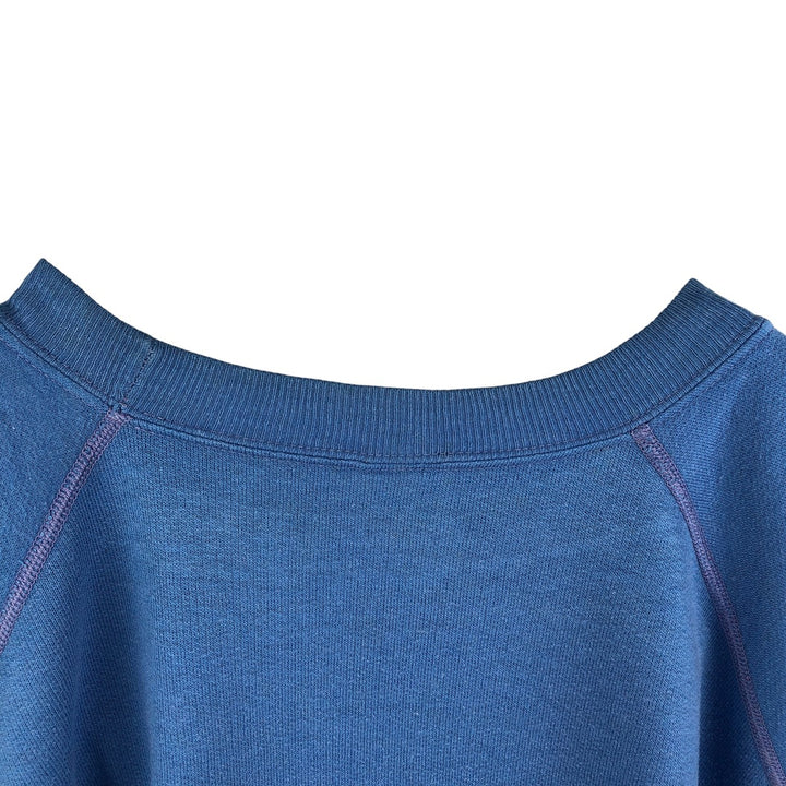 Vintage 1980'S Wrangler one-point logo sweatshirt, made in France, men's size XL cotton blue type Vintage Second Hand