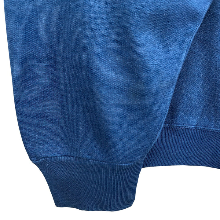 Vintage 1980'S Wrangler one-point logo sweatshirt, made in France, men's size XL cotton blue type Vintage Second Hand