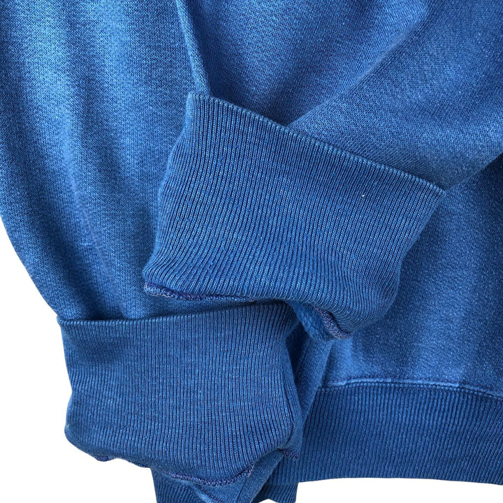Vintage 1980'S Wrangler one-point logo sweatshirt, made in France, men's size XL cotton blue type Vintage Second Hand