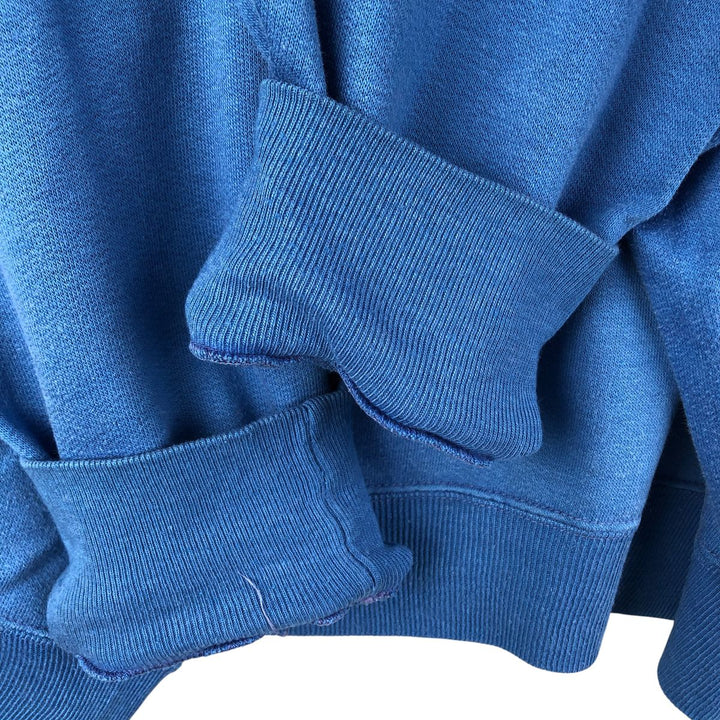 Vintage 1980'S Wrangler one-point logo sweatshirt, made in France, men's size XL cotton blue type Vintage Second Hand