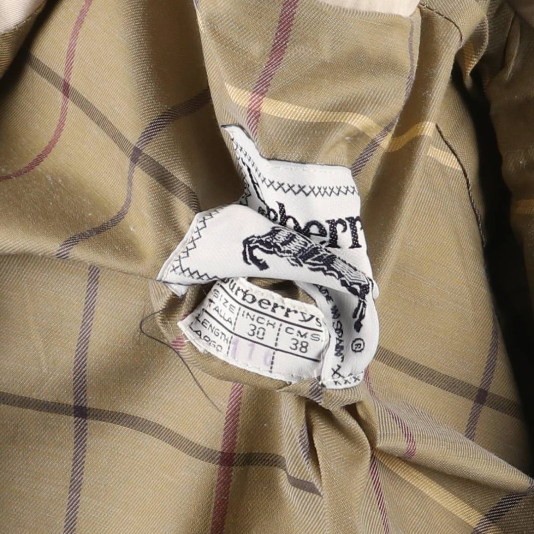 Burberry trench coat, made in Spain, size M polyester Beige type Vintage Second Hand