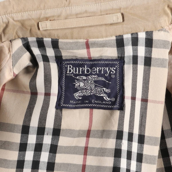 Burberry's 100% cotton Balmacaan coat, made in England, size L cotton beige type brown Vintage Second Hand