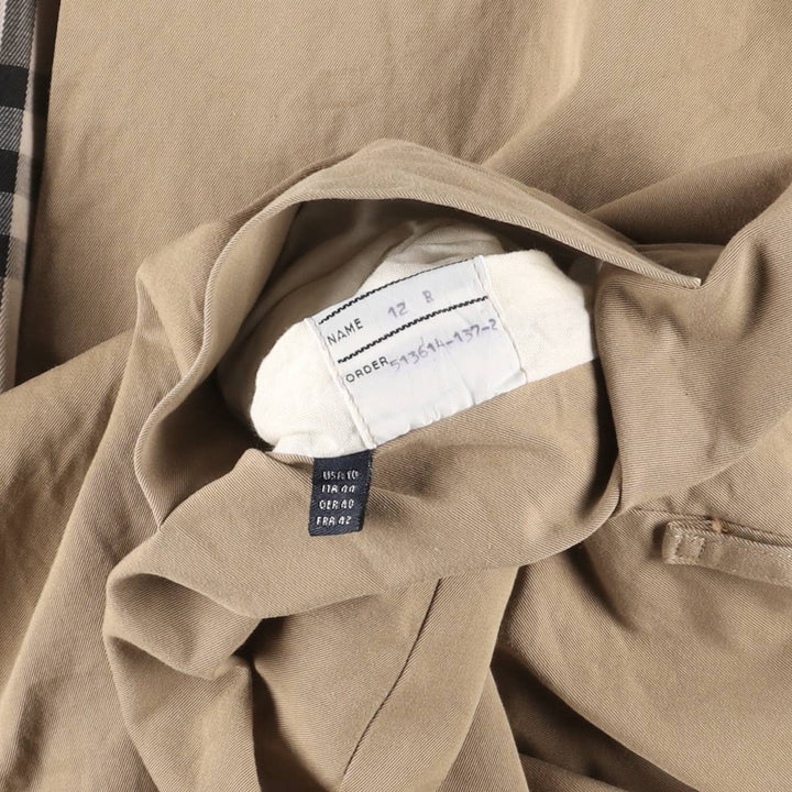 Burberry's 100% cotton Balmacaan coat, made in England, size L cotton beige type brown Vintage Second Hand