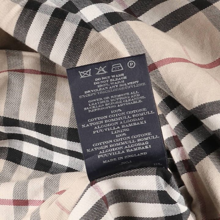 Burberry's 100% cotton Balmacaan coat, made in England, size L cotton beige type brown Vintage Second Hand