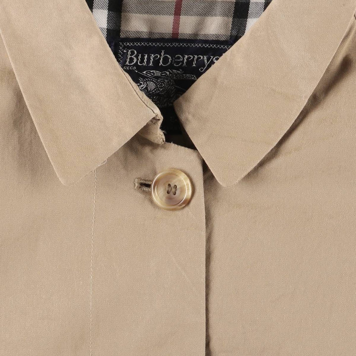 Burberry's 100% cotton Balmacaan coat, made in England, size L cotton beige type brown Vintage Second Hand