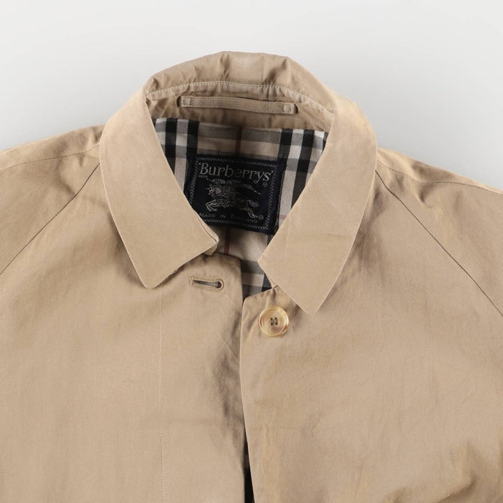 Burberry's 100% cotton Balmacaan coat, made in England, size L cotton beige type brown Vintage Second Hand