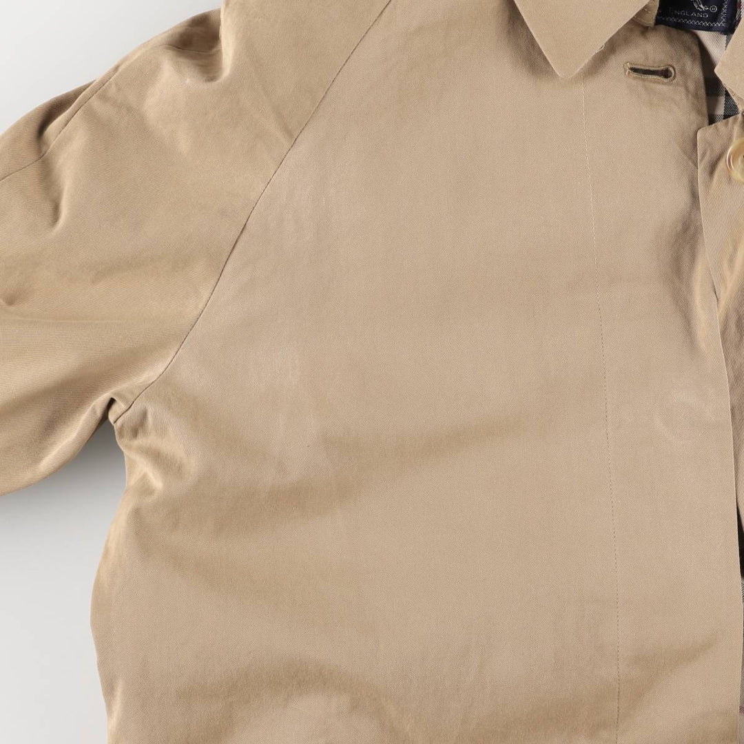 Burberry's 100% cotton Balmacaan coat, made in England, size L cotton beige type brown Vintage Second Hand