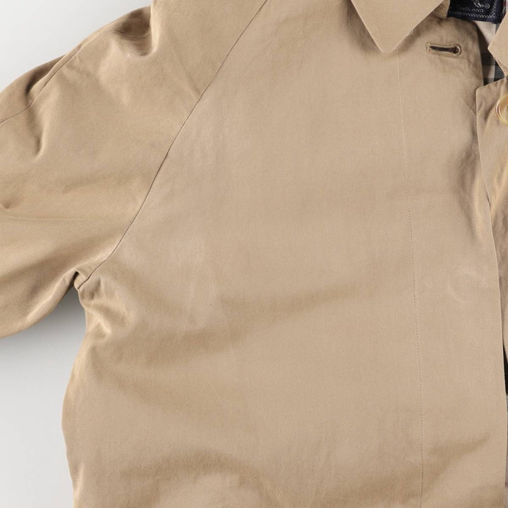 Burberry's 100% cotton Balmacaan coat, made in England, size L cotton beige type brown Vintage Second Hand