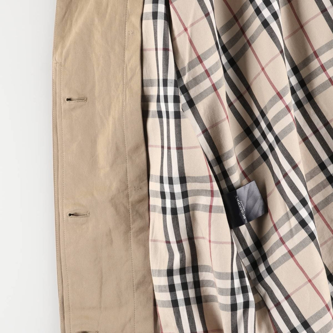 Burberry's 100% cotton Balmacaan coat, made in England, size L cotton beige type brown Vintage Second Hand