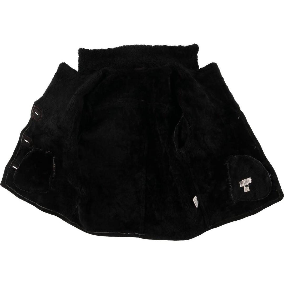 THE COLLECTION Sheepskin Mouton Jacket, Made in England, Women's Size M Genuine Leather Sheepskin black type Vintage Second Hand