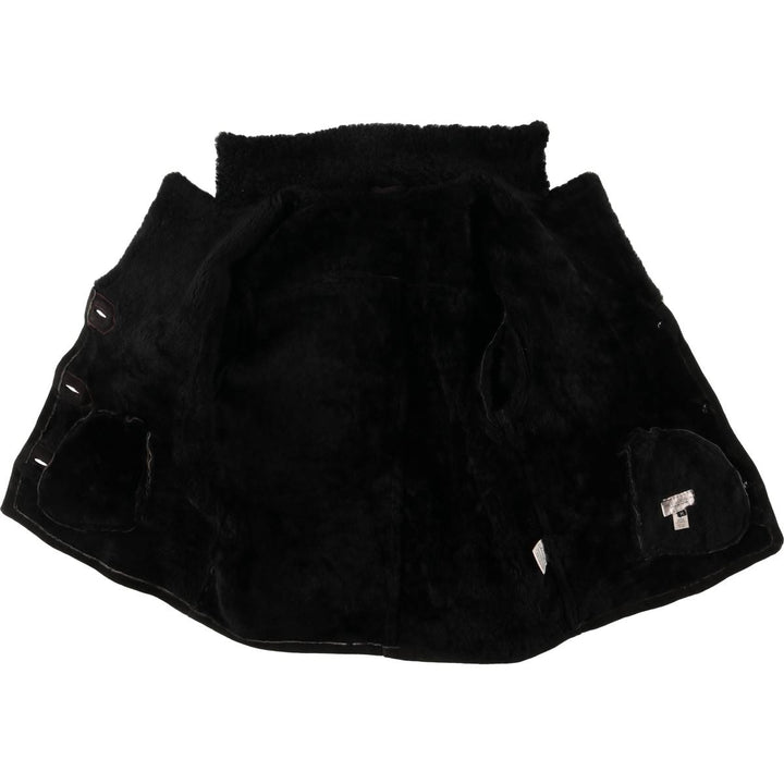 THE COLLECTION Sheepskin Mouton Jacket, Made in England, Women's Size M Genuine Leather Sheepskin black type Vintage Second Hand