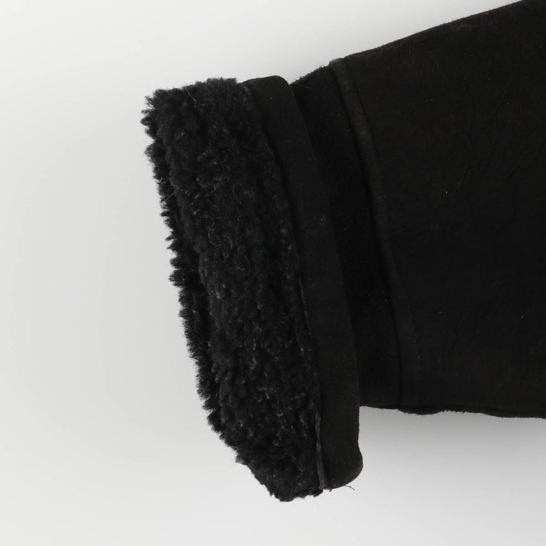 THE COLLECTION Sheepskin Mouton Jacket, Made in England, Women's Size M Genuine Leather Sheepskin black type Vintage Second Hand