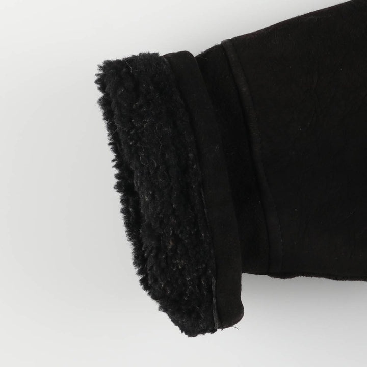 THE COLLECTION Sheepskin Mouton Jacket, Made in England, Women's Size M Genuine Leather Sheepskin black type Vintage Second Hand