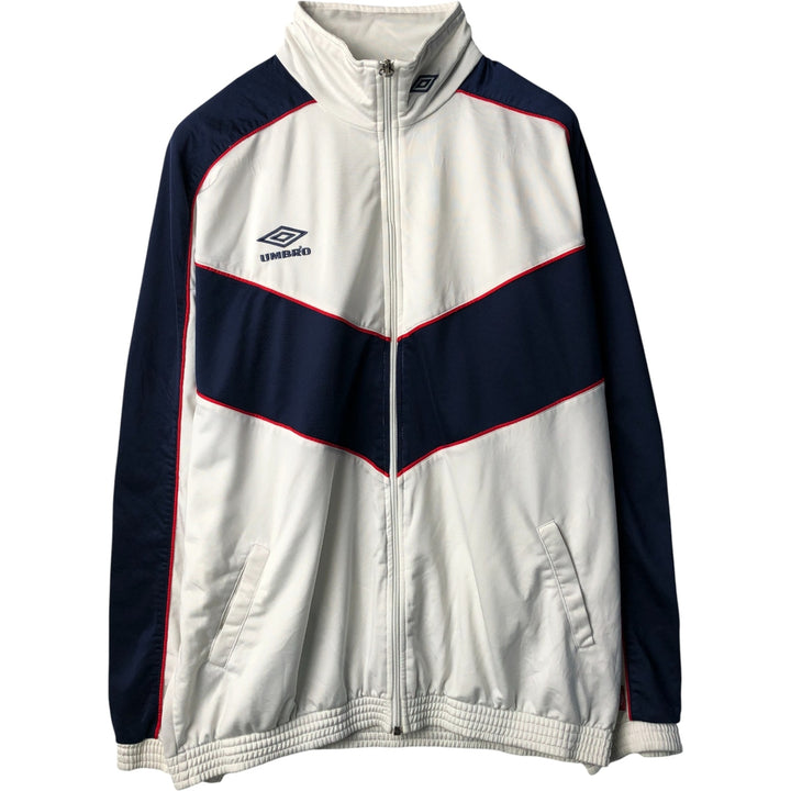 90'S UMBRO Jersey Track Jacket Men's XL Vintage polyester white type Vintage Second Hand