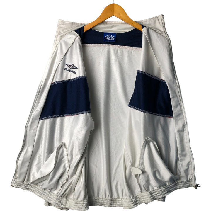 90'S UMBRO Jersey Track Jacket Men's XL Vintage polyester white type Vintage Second Hand