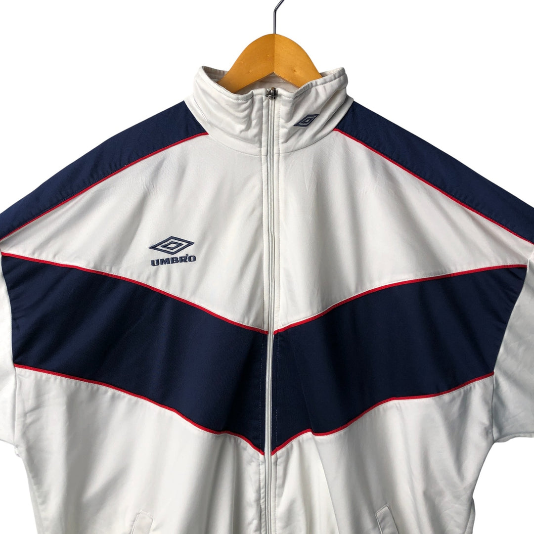 90'S UMBRO Jersey Track Jacket Men's XL Vintage polyester white type Vintage Second Hand