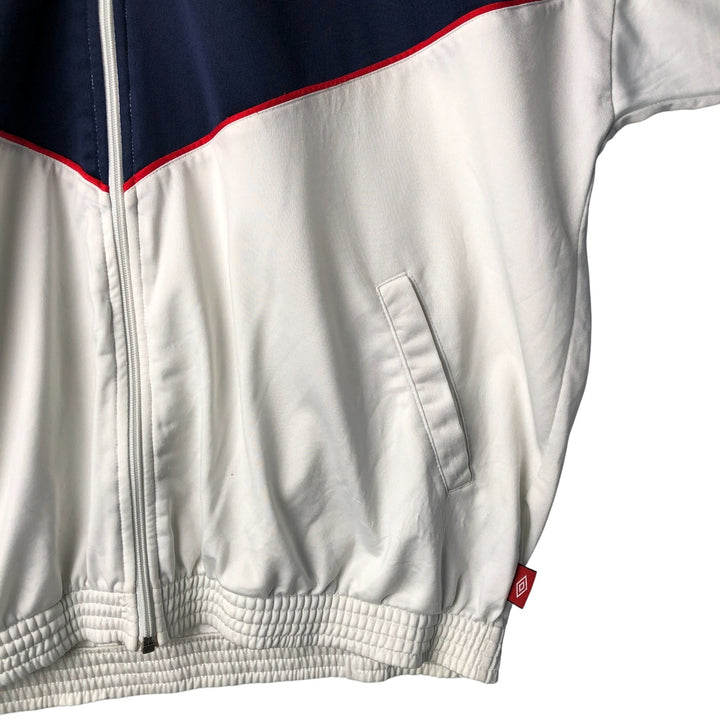 90'S UMBRO Jersey Track Jacket Men's XL Vintage polyester white type Vintage Second Hand