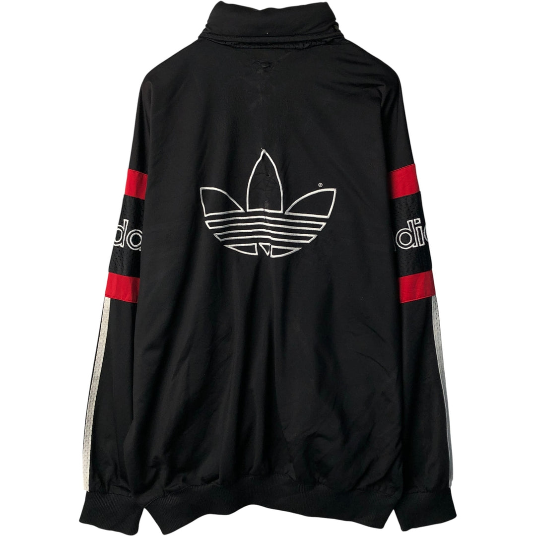 Vintage 90'S Adidas back logo track jacket, men's size XL polyester white type Vintage Second Hand