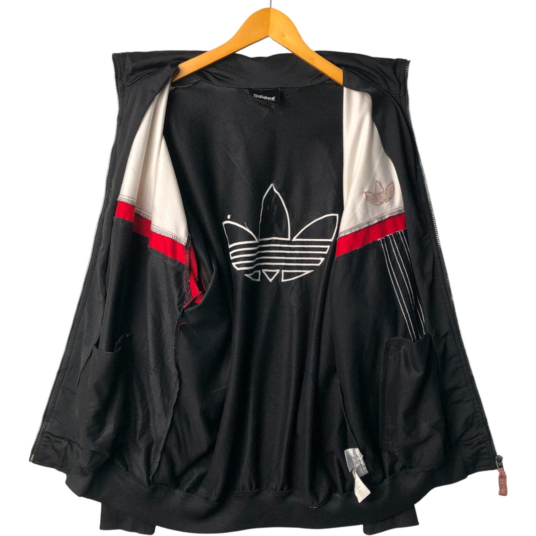 Vintage 90'S Adidas back logo track jacket, men's size XL polyester white type Vintage Second Hand