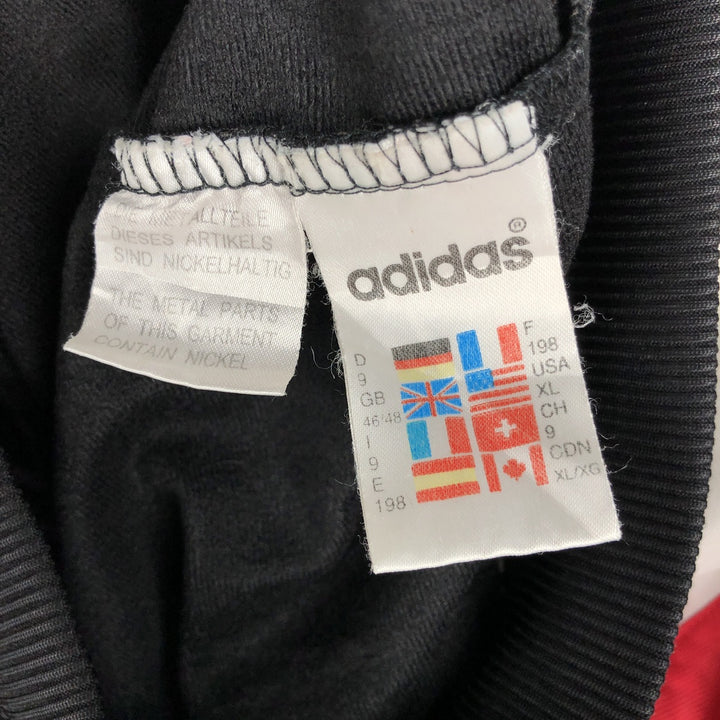 Vintage 90'S Adidas back logo track jacket, men's size XL polyester white type Vintage Second Hand