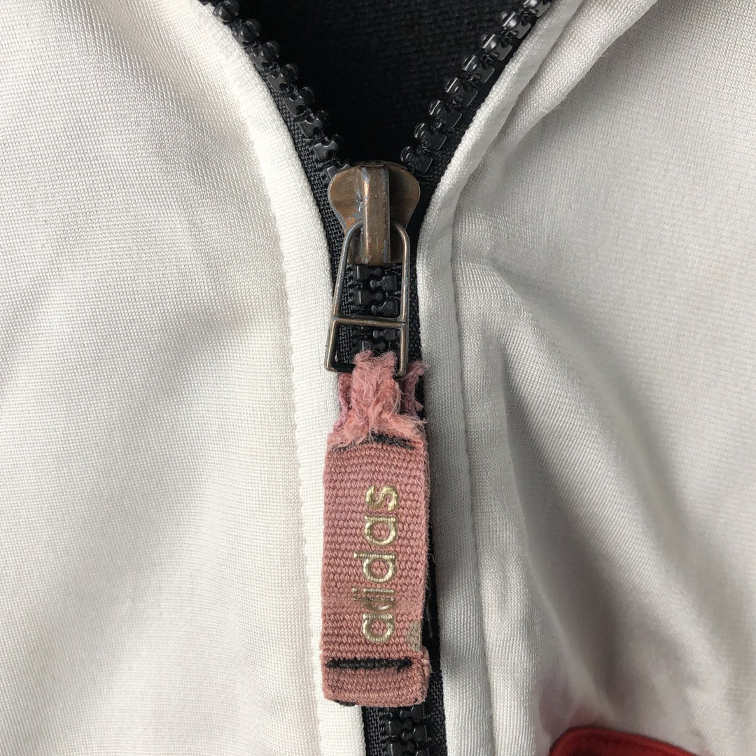 Vintage 90'S Adidas back logo track jacket, men's size XL polyester white type Vintage Second Hand