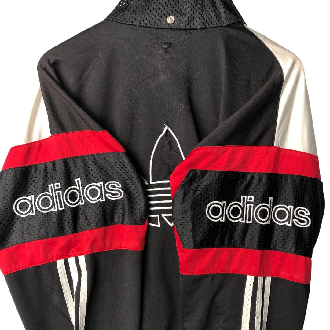 Vintage 90'S Adidas back logo track jacket, men's size XL polyester white type Vintage Second Hand