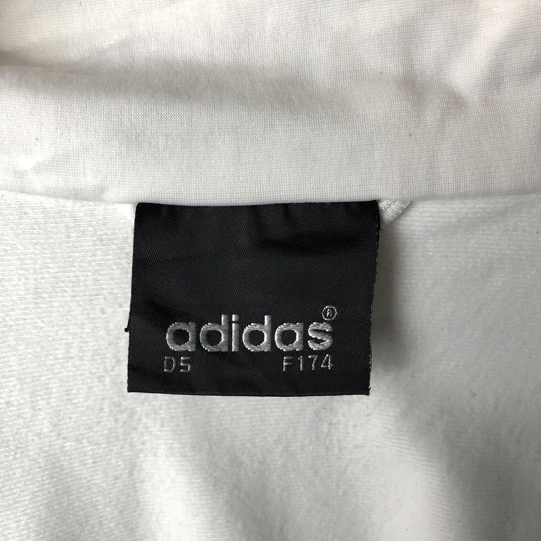 Vintage 90'S Adidas track jacket with back logo, size M, men's polyester white type Vintage Second Hand