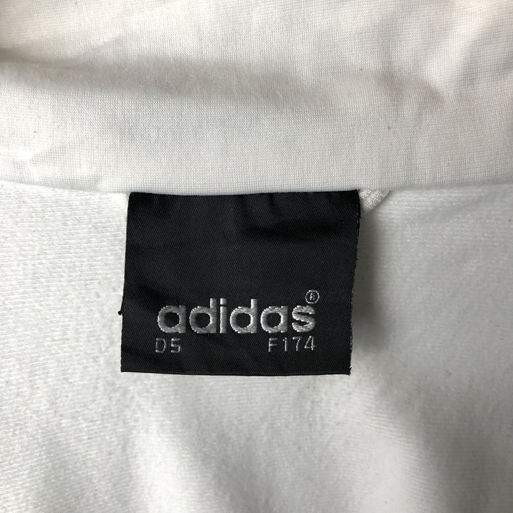 Vintage 90'S Adidas track jacket with back logo, size M, men's polyester white type Vintage Second Hand