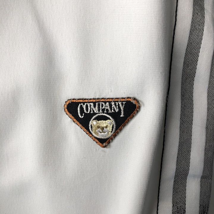 Vintage 90'S Adidas track jacket with back logo, size M, men's polyester white type Vintage Second Hand