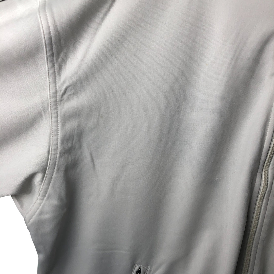 Vintage 90'S Adidas track jacket with back logo, size M, men's polyester white type Vintage Second Hand