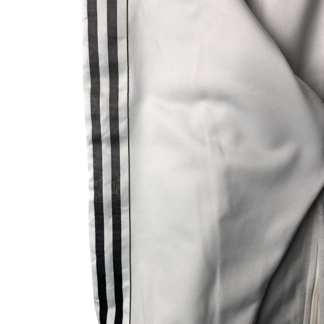 Vintage 90'S Adidas track jacket with back logo, size M, men's polyester white type Vintage Second Hand