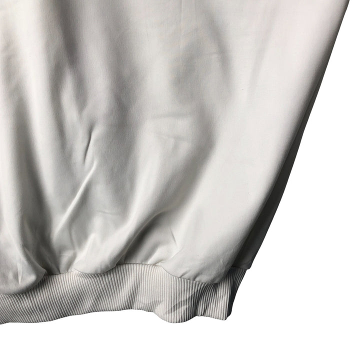 Vintage 90'S Adidas track jacket with back logo, size M, men's polyester white type Vintage Second Hand