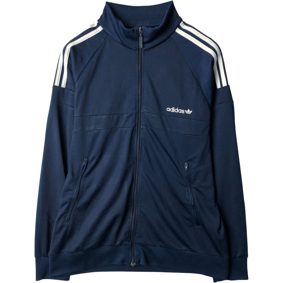 Adidas Originals Jersey Track Jacket Men's Size L polyester navy blue type Vintage Second Hand