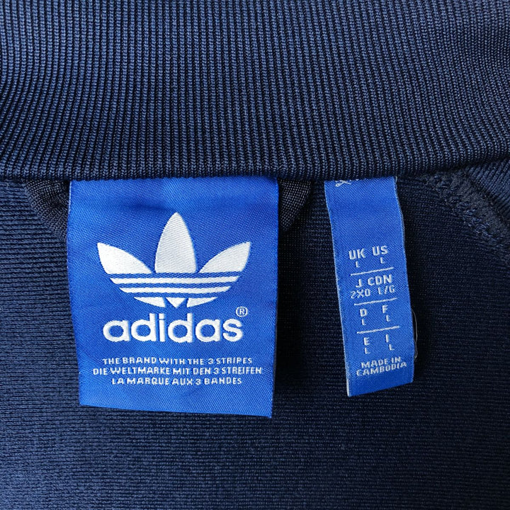 Adidas Originals Jersey Track Jacket Men's Size L polyester navy blue type Vintage Second Hand