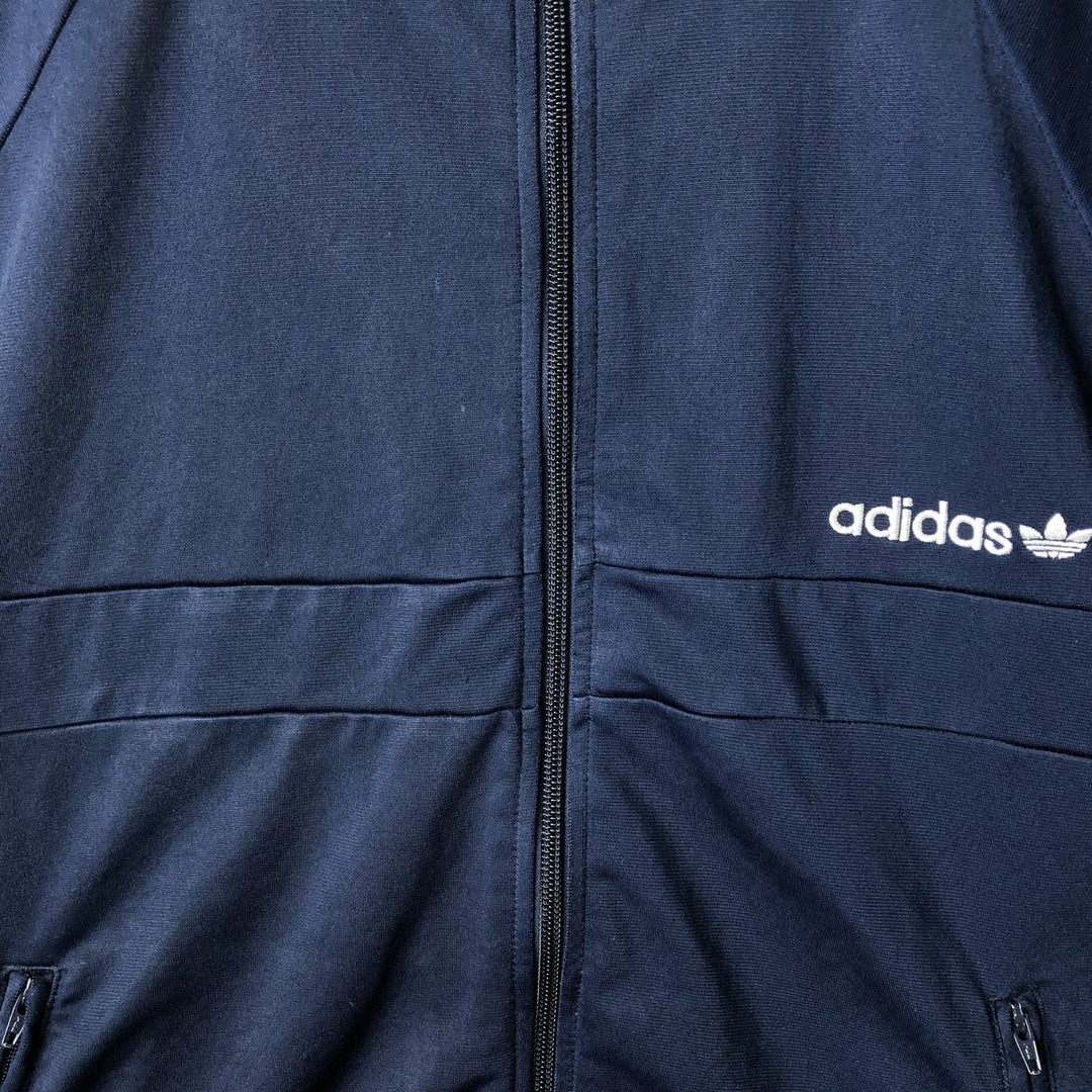 Adidas Originals Jersey Track Jacket Men's Size L polyester navy blue type Vintage Second Hand