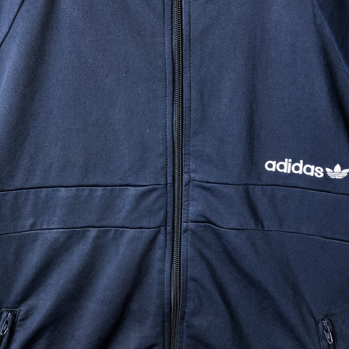 Adidas Originals Jersey Track Jacket Men's Size L polyester navy blue type Vintage Second Hand