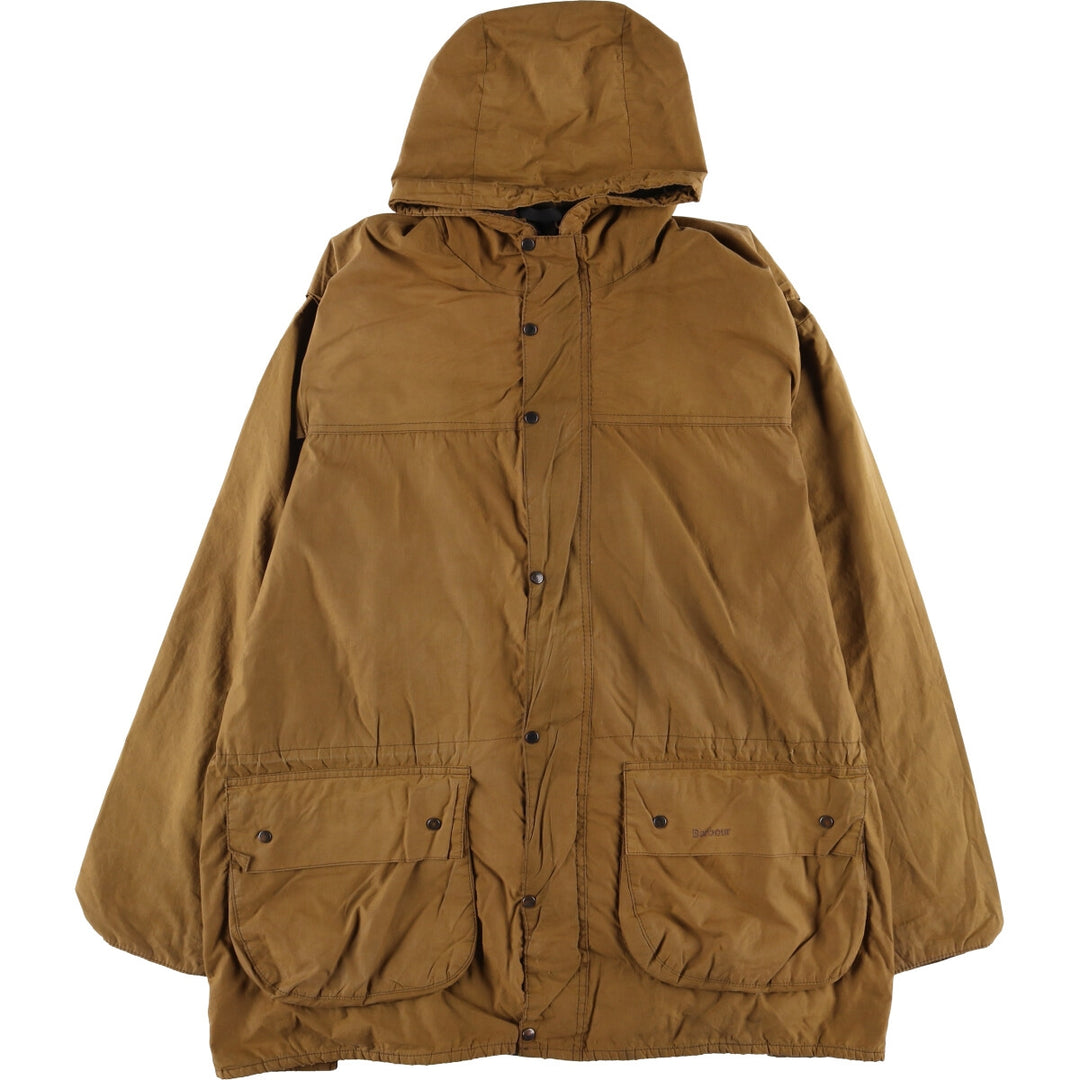 2000'S Barbour Classic Durham Cotton Parka, Men's XL cotton brown type Vintage Second Hand