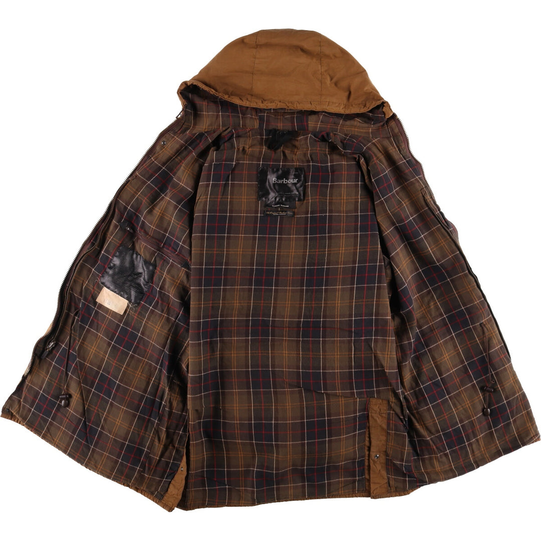 2000'S Barbour Classic Durham Cotton Parka, Men's XL cotton brown type Vintage Second Hand