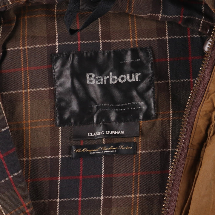 2000'S Barbour Classic Durham Cotton Parka, Men's XL cotton brown type Vintage Second Hand