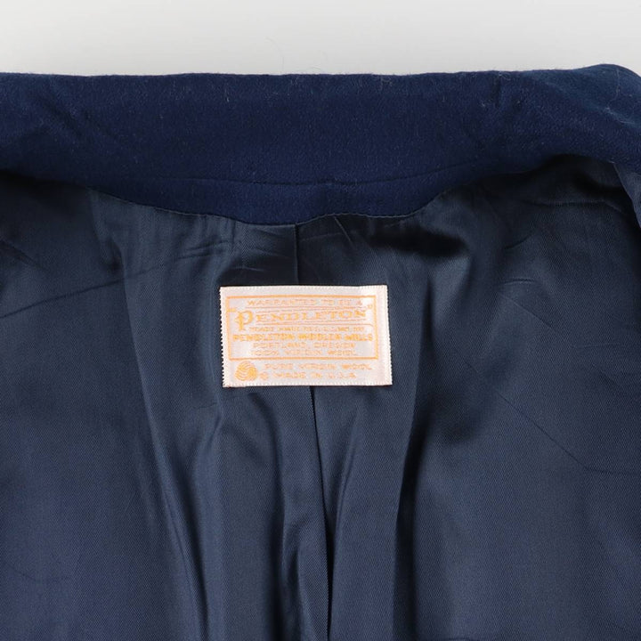 1970'S Pendleton Navy Blazer, Tailored Jacket, Made in USA, Women's Size XL wool navy blue type Vintage Second Hand