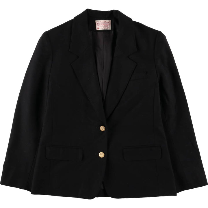 Vintage 1970'S Pendleton Petite Navy Blazer, Made in USA, Women's Size L wool navy blue type Vintage Second Hand