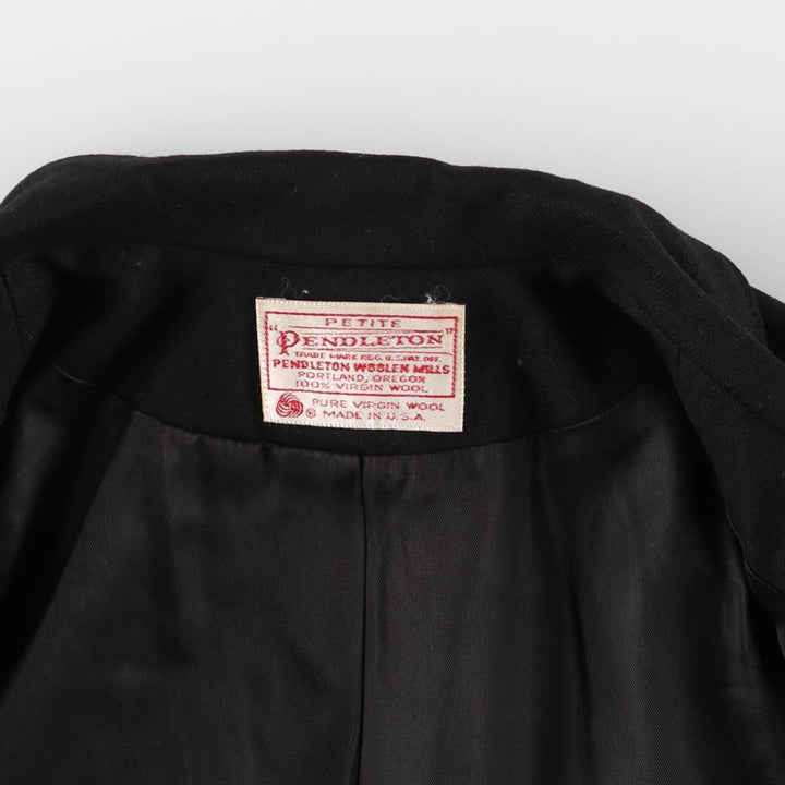 Vintage 1970'S Pendleton Petite Navy Blazer, Made in USA, Women's Size L wool navy blue type Vintage Second Hand