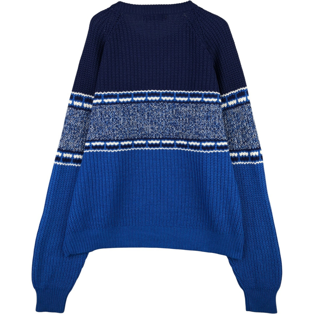 Vintage St. John's Bay acrylic knit sweater, size L, men's size L acrylic blue type Vintage Second Hand